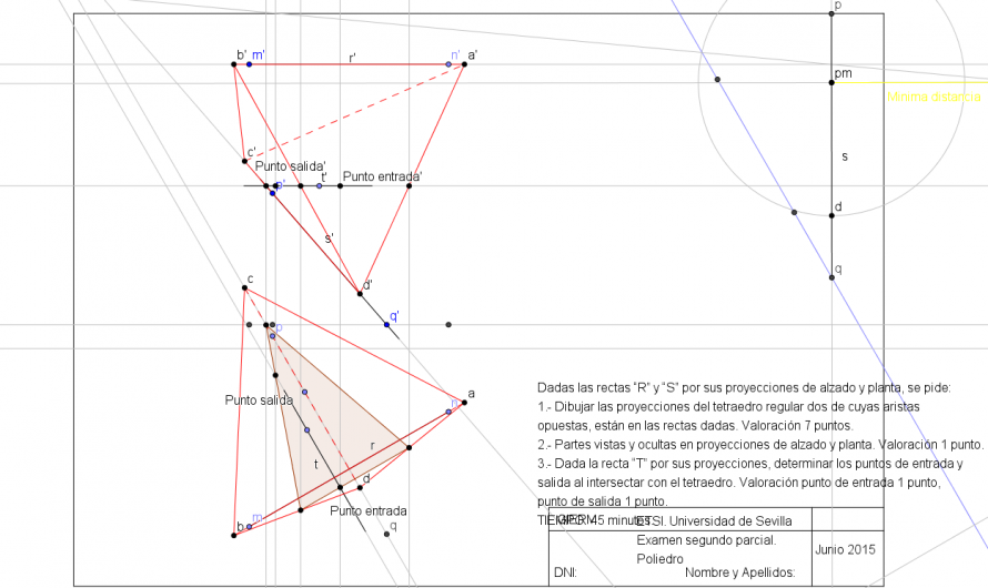 GeoGebra: Vídeo explicativo resolución. Ejercicio Examen sobre Tetraedros