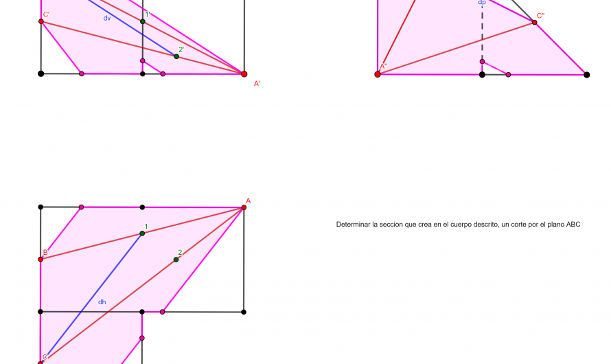 GEOGEBRA: Corte básico de pieza con sección plana