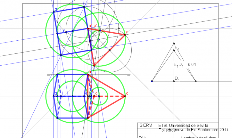 Geogebra: Enunciado de poliedros examen septiembre 2017.