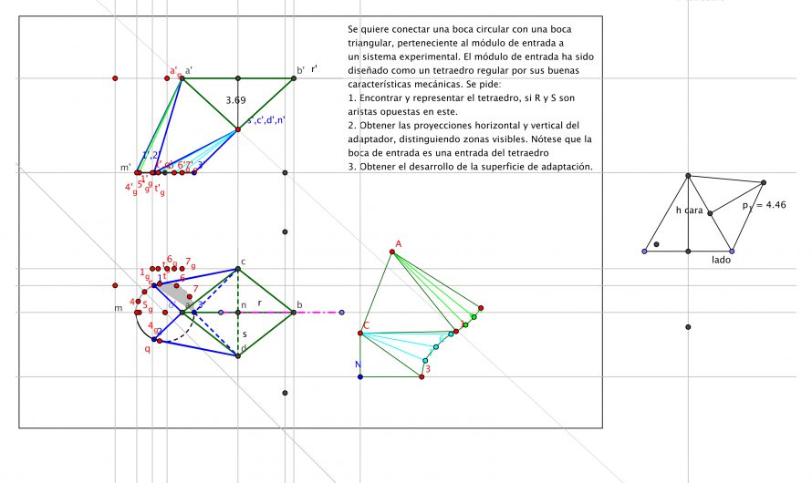 Geogebra: Ejemplo práctico Poliedros, Adaptadores y Desarrollo.